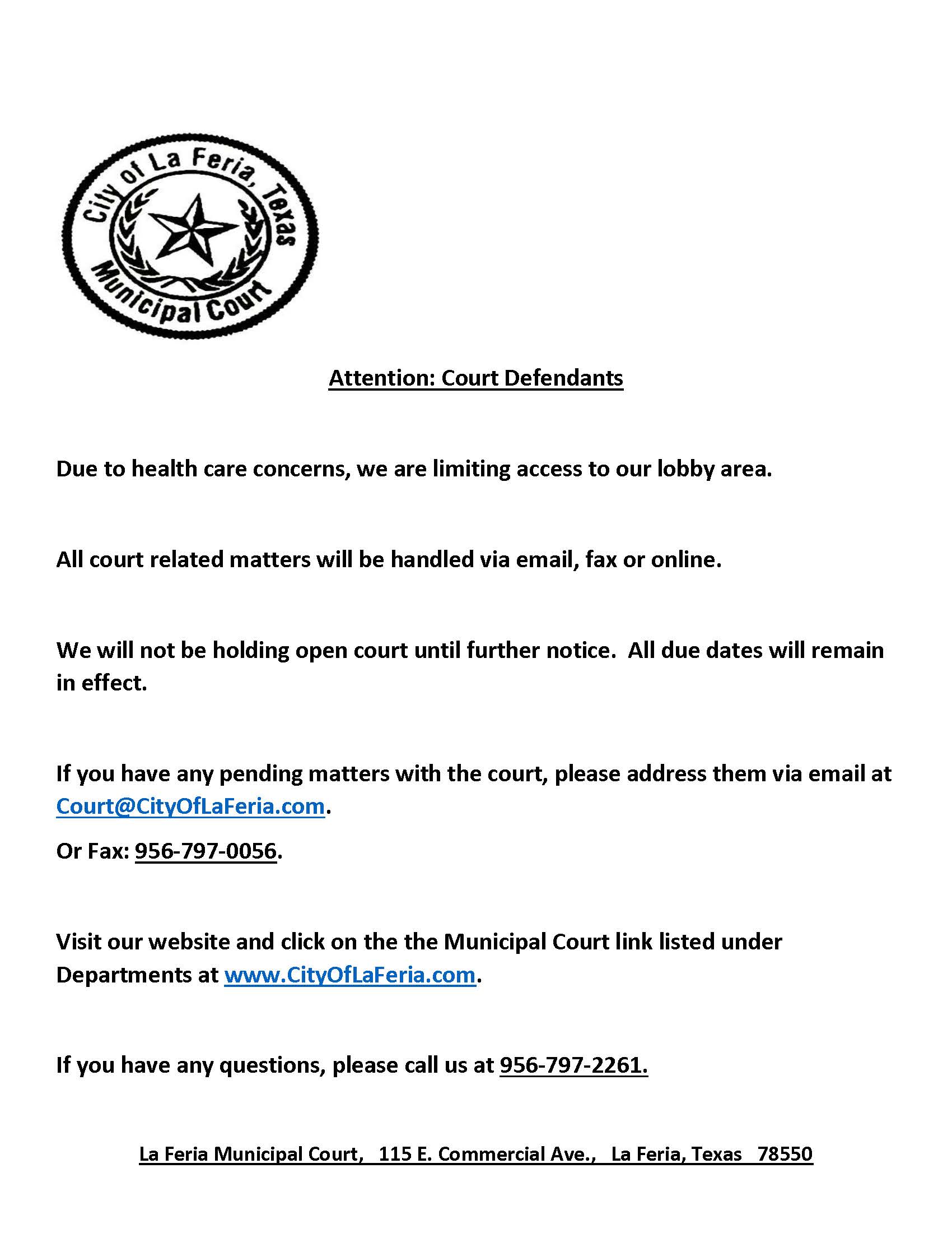 City of La Feria, TX Official site