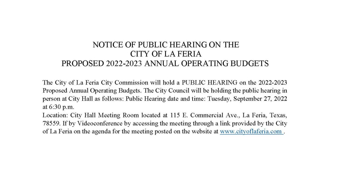 City of La Feria, TX Official site of La Feria, Texas