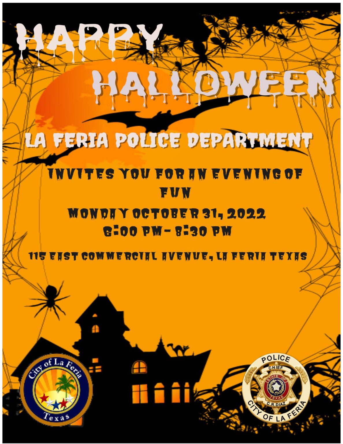 Police Department Halloween Event City of La Feria, TX